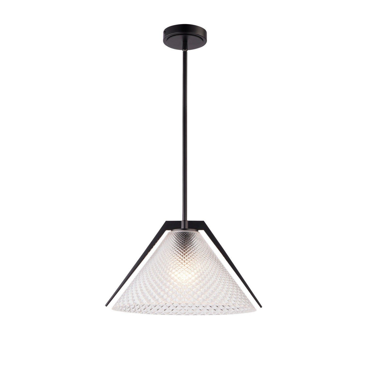 Artcraft Canada - AC11911BK - One Light Pendant - Baltic - Black and Brushed Brass