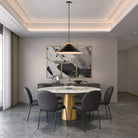 Artcraft Canada - AC11914BK - Three Light Pendant - Baltic - Black and Brushed Brass