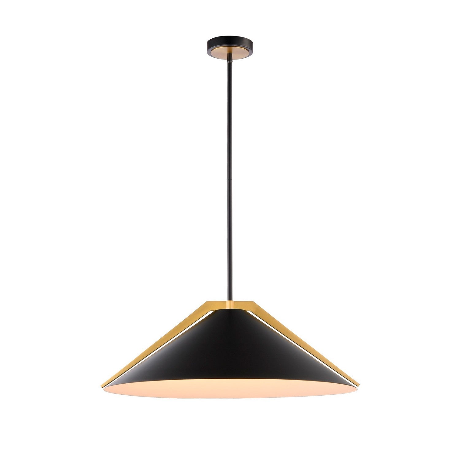 Artcraft Canada - AC11914BK - Three Light Pendant - Baltic - Black and Brushed Brass