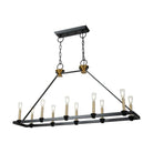 Artcraft Canada - AC11980BB - Ten Light Island/Pool Table - Notting Hill - Black and Brushed Brass