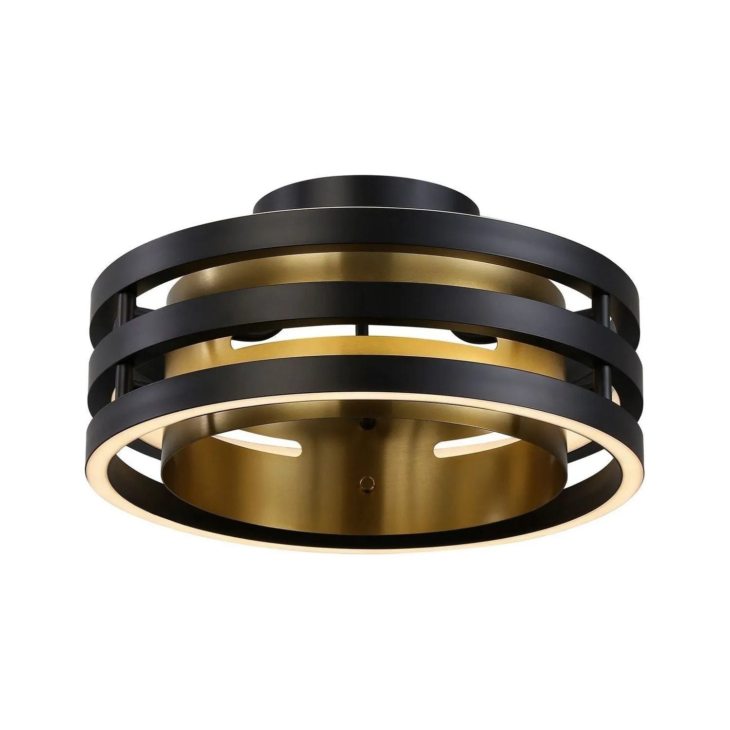 Artcraft Canada - AC6752BB - LED Semi-Flush Mount - Toledo - Black and Brushed Brass