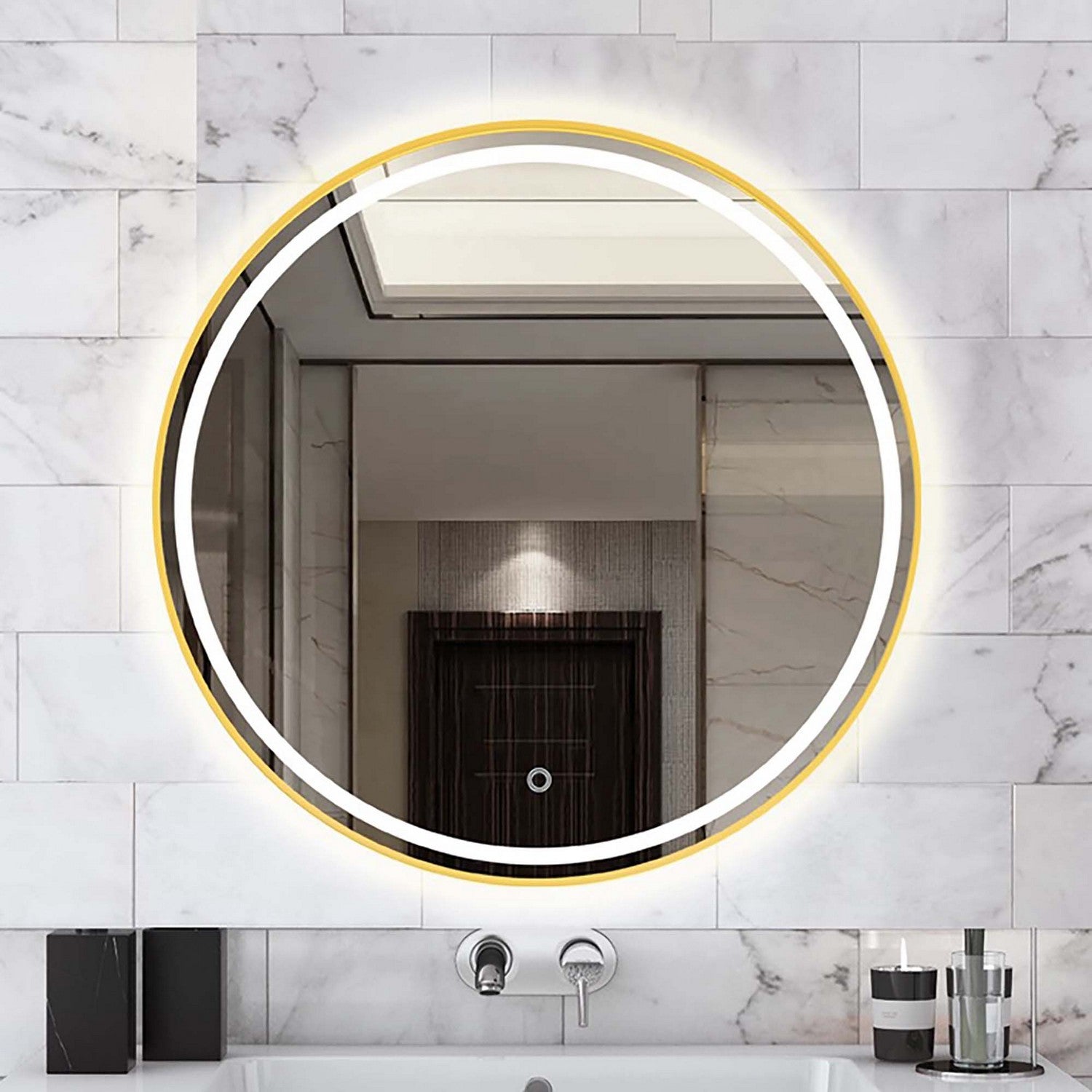Artcraft Canada - AM351 - LED Mirror - Reflections - Brushed Brass