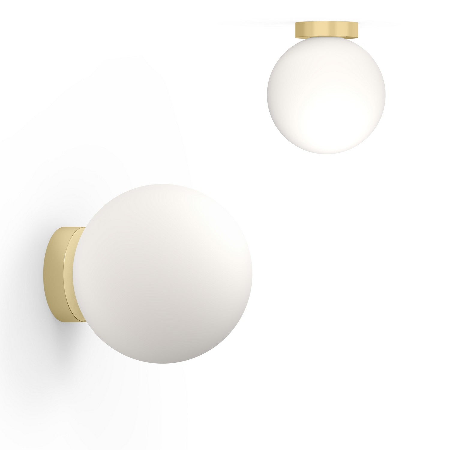Pablo Designs - BOLA SPH FSH 10 DTW BRA - LED Wall/Ceiling Lamp - Bola - Brass