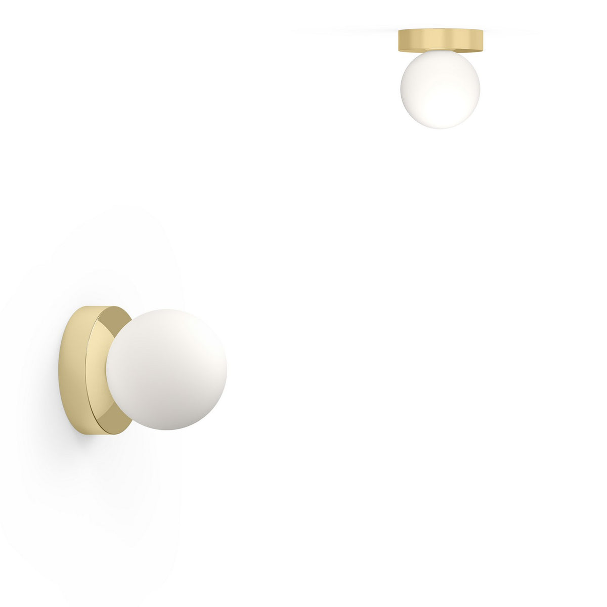 Pablo Designs - BOLA SPH FSH 5 DTW BRA - LED Wall/Ceiling Lamp - Bola - Brass