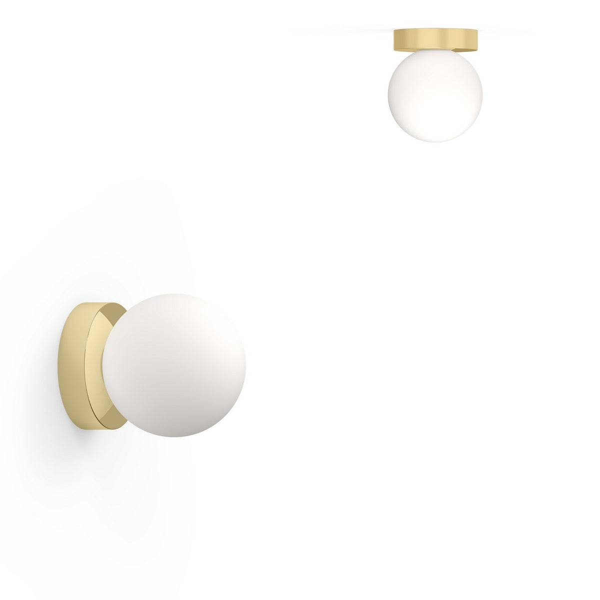 Pablo Designs - BOLA SPH FSH 6 DTW BRA - LED Wall/Ceiling Lamp - Bola - Brass