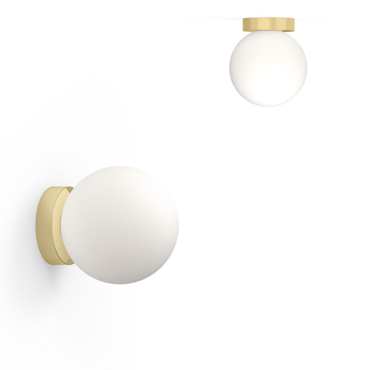 Pablo Designs - BOLA SPH FSH 8 DTW BRA - LED Wall/Ceiling Lamp - Bola - Brass
