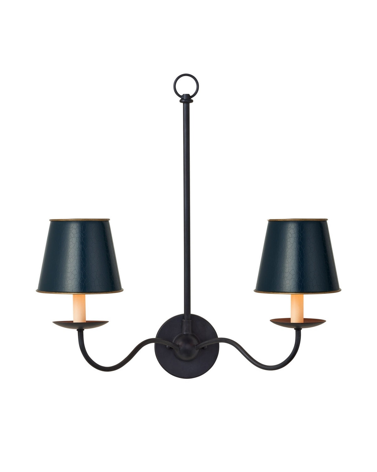 Currey and Company 0900-0030 Tole Tapered Chandelier Shade in Blue