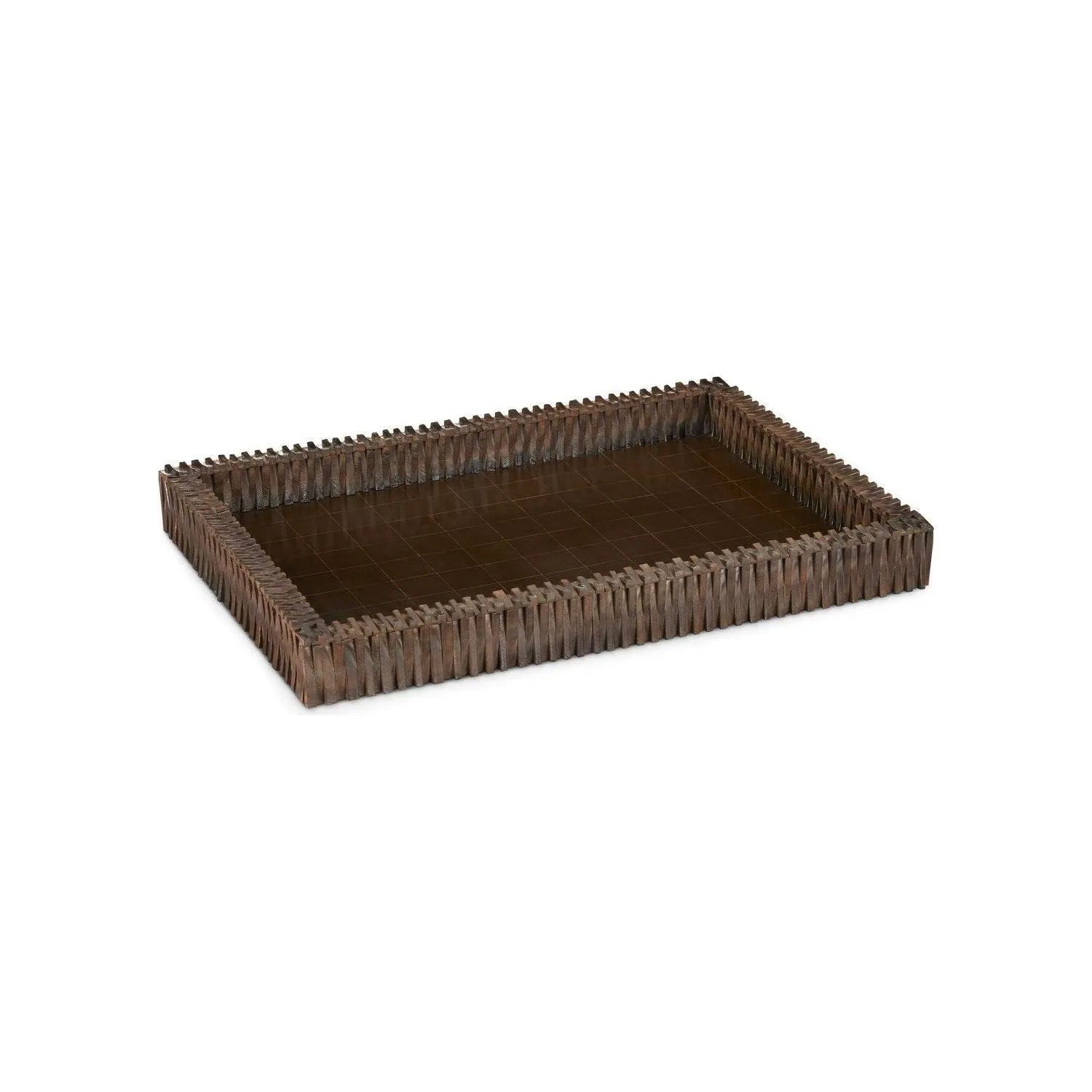 Currey and Company - 1200-0760 - Tray - Koa - Burnt Horn/Brown