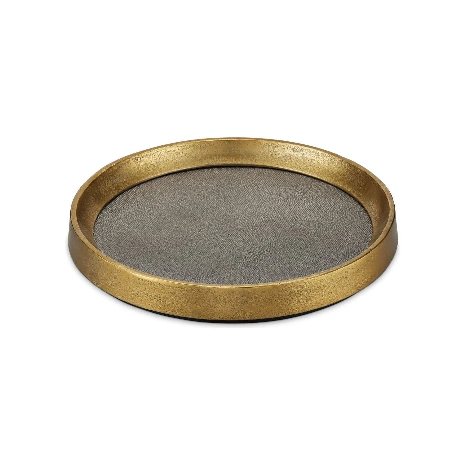 Currey and Company - 1200-0805 - Tray - Tanay - Antique Brass/Graphite/Black