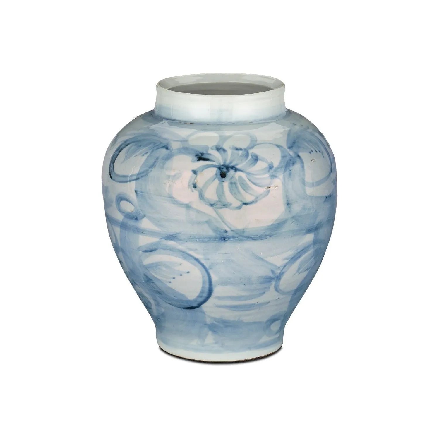 Currey and Company - 1200-0843 - Preserve Pot - Off White/Pale Blue