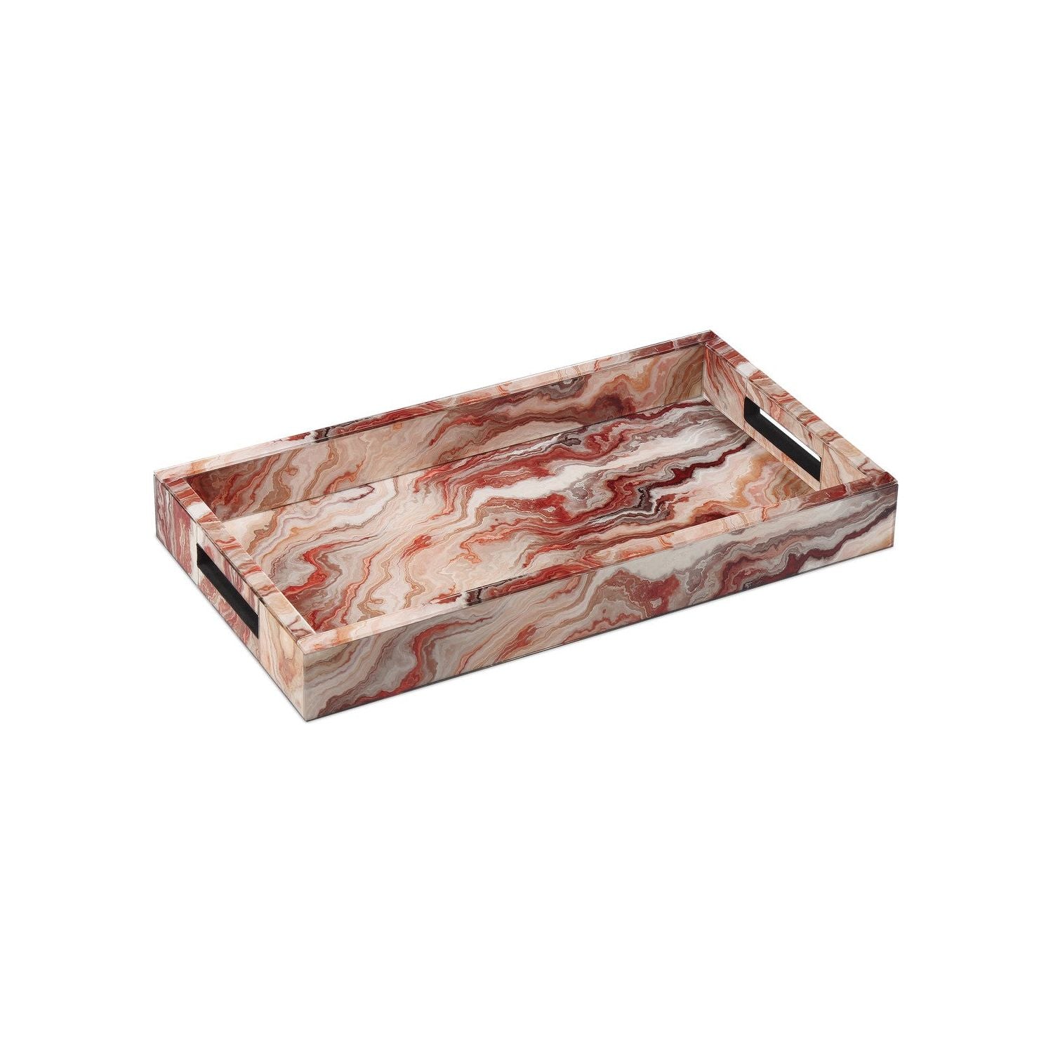 Currey and Company - 1200-0857 - Tray - Red Swirl