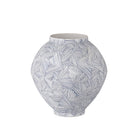 Currey and Company - 1200-0867 - Vase - Collection Blue Zag - Bleu/Blanc