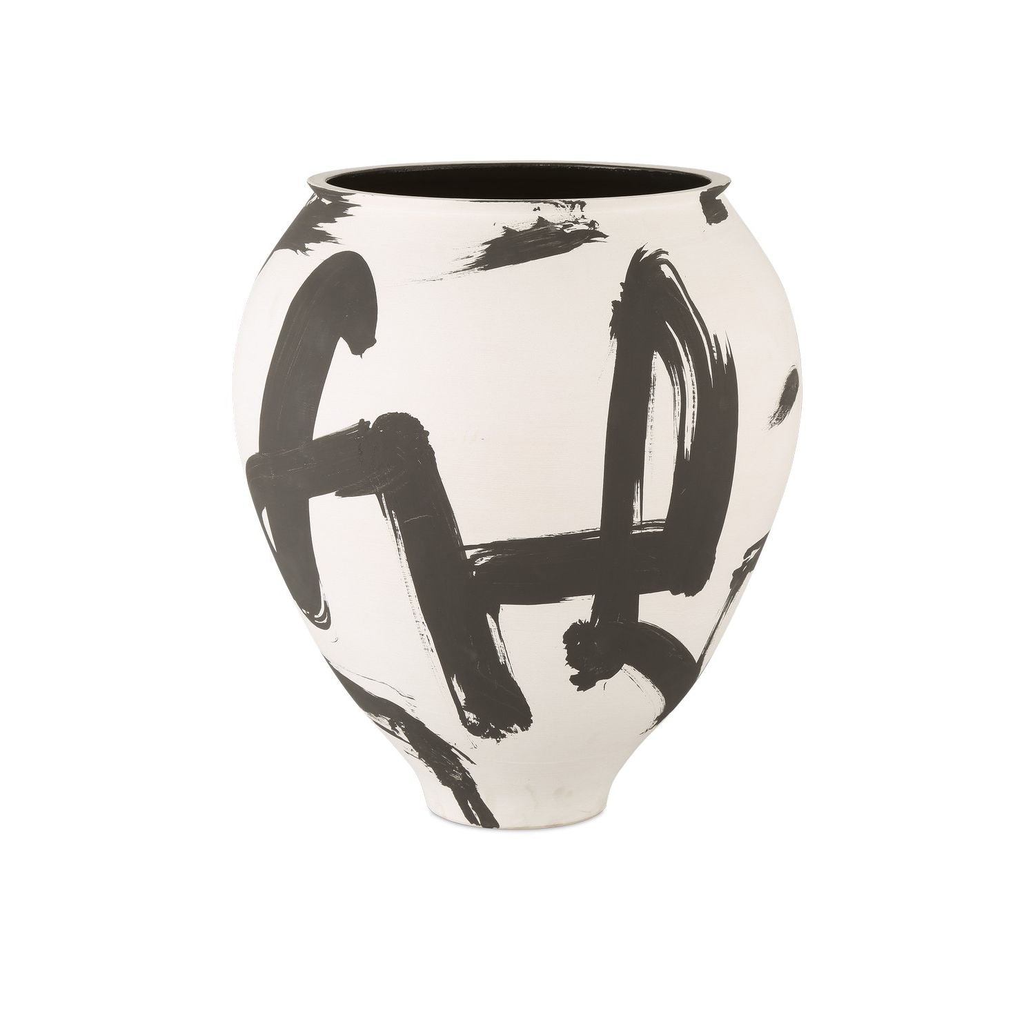 Currey and Company - 1200-0868 - Vase - Collection Kenzo - Blanc cassé/Noir