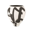 Currey and Company - 1200-0869 - Vase - Collection Kenzo - Blanc cassé/Noir