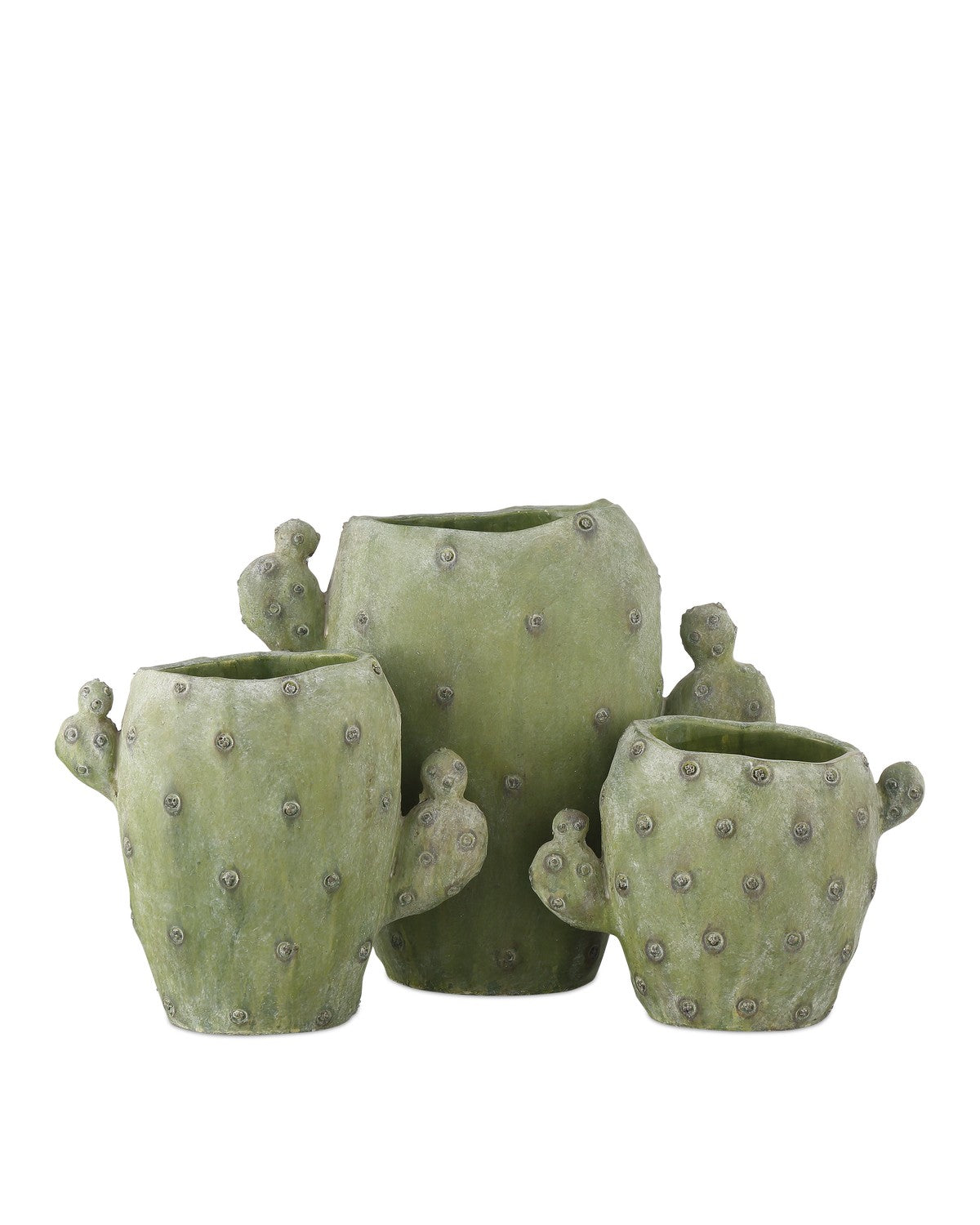 Currey and Company - 1200-0885 - Vase Set of 3 - Cactus Collection - Green