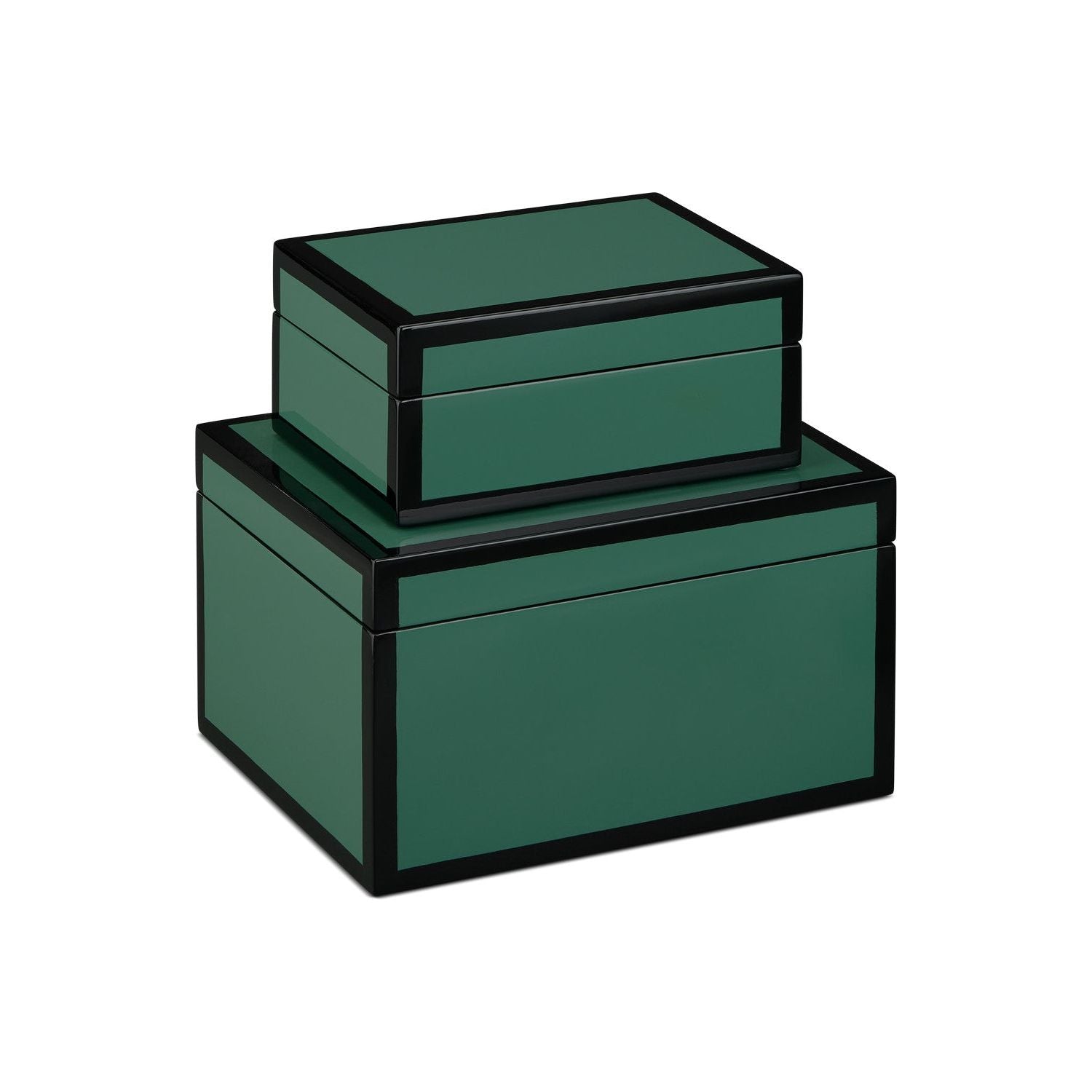 Currey and Company - 1200-0906 - Box Set of 2 - Green/Black