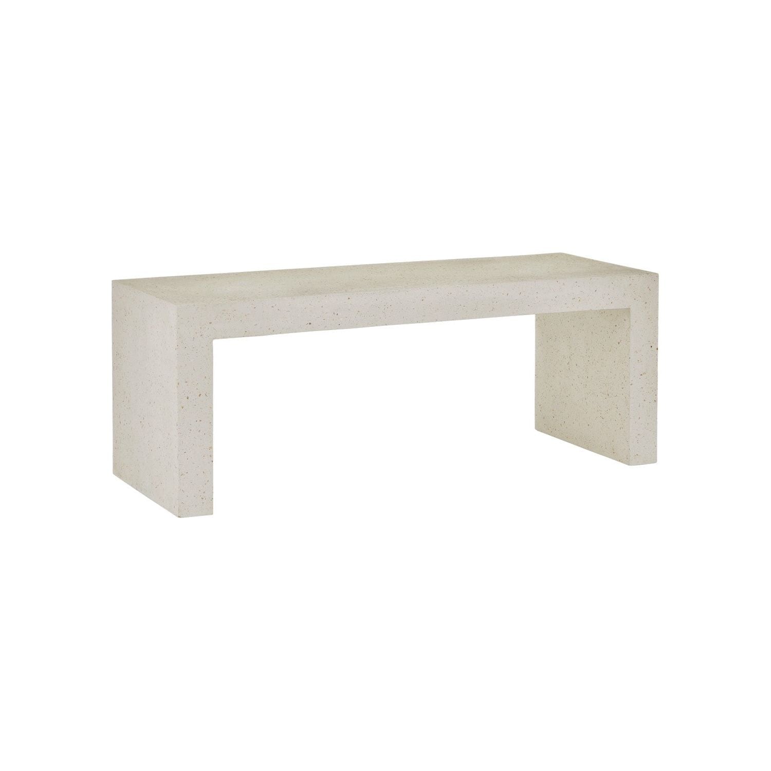 Currey and Company - 2000-0040 - Bench - Ivory Terrazzo