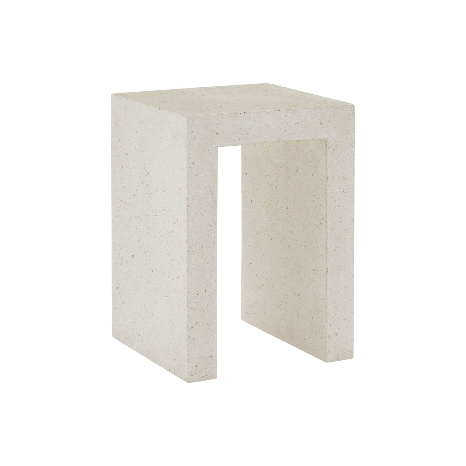 Currey and Company - 2000-0041 - Accent Table - Ivory Terrazzo