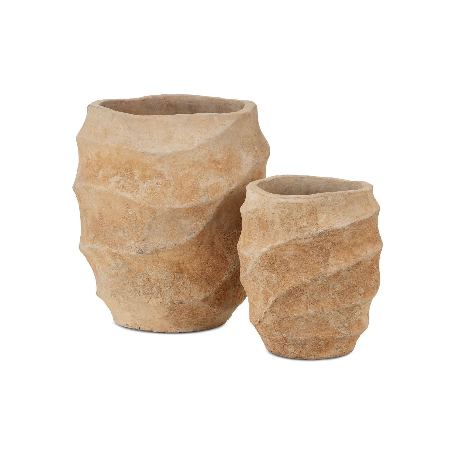 Currey and Company - 2200-0027 - Planter Set of 2 - Antique Sand