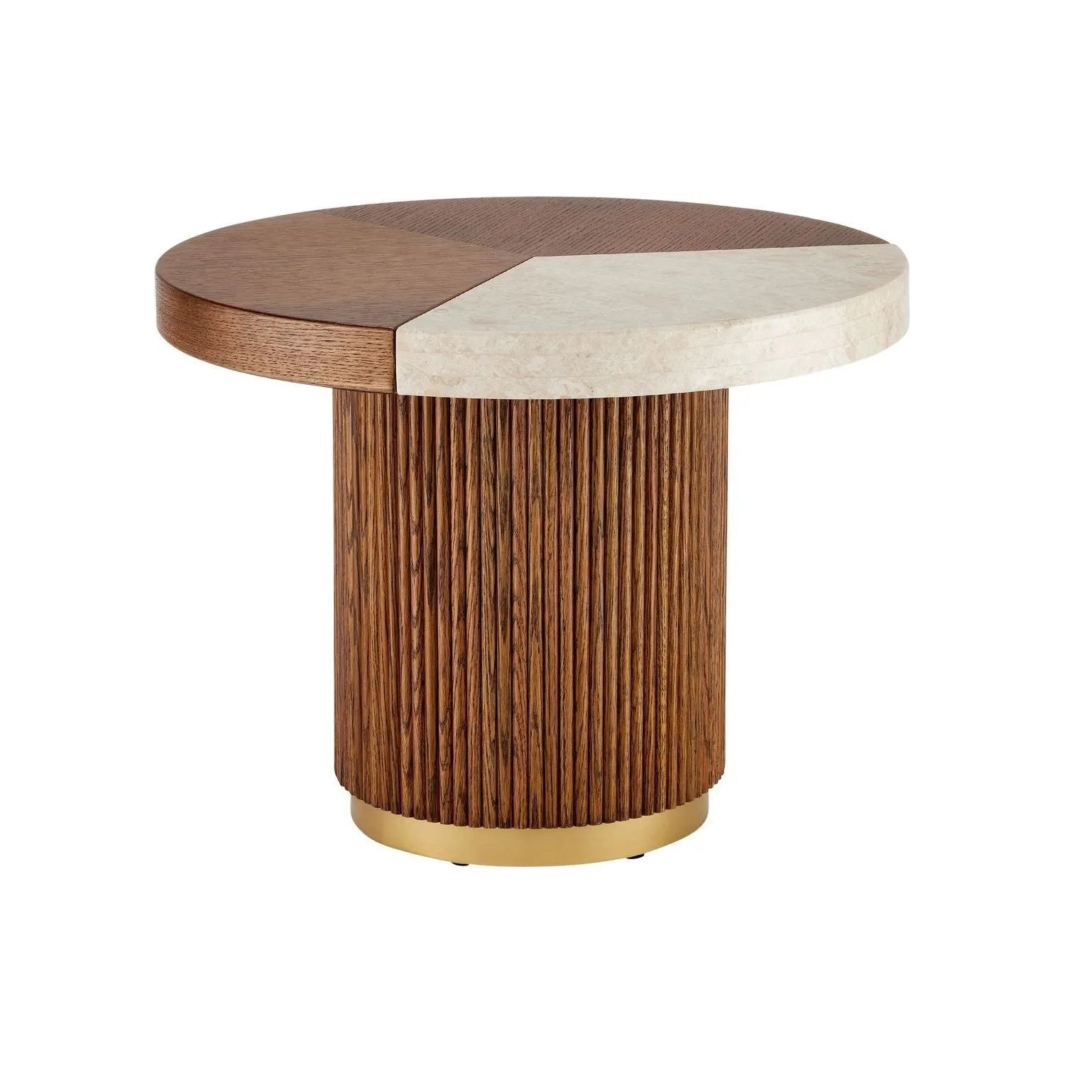 Currey and Company - 3000-0261 - Cocktail Table - Dakota - Morel Brown/Natural/Polished Brass