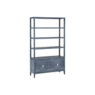 Currey and Company - 3000-0265 - Etagere - Santos - Vintage Navy/Brushed Brass