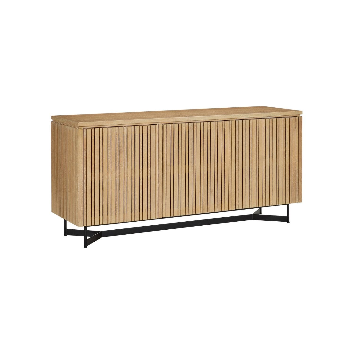 Currey and Company - 3000-0294 - Credenza - Washed Oak/Black