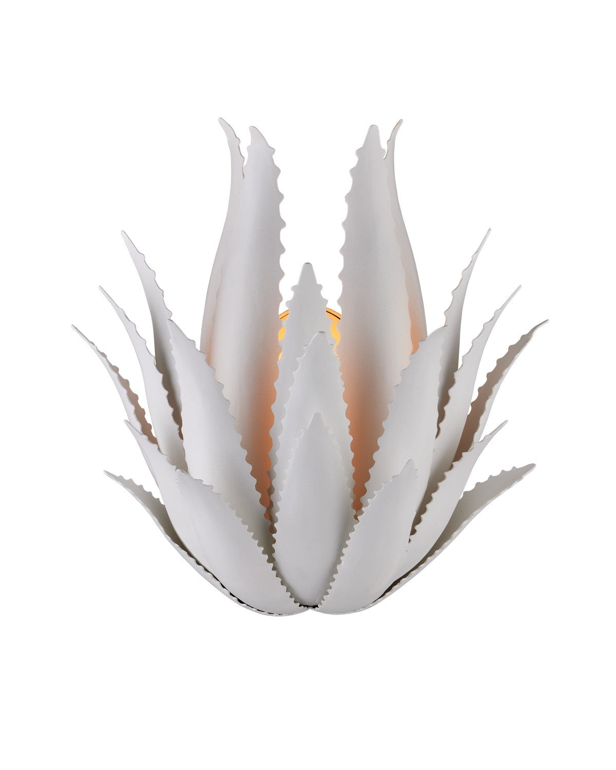 Currey and Company - 5000-0259 - One Light Wall Sconce - Agave Collection - Gesso White