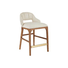 Currey and Company - 7000-0722 - Counter Stool - Inga - Morel Brown/Brushed Brass