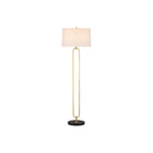 Currey and Company - 8000-0144 - One Light Floor Lamp - Glossary - Contemporary Gold Leaf/Natural