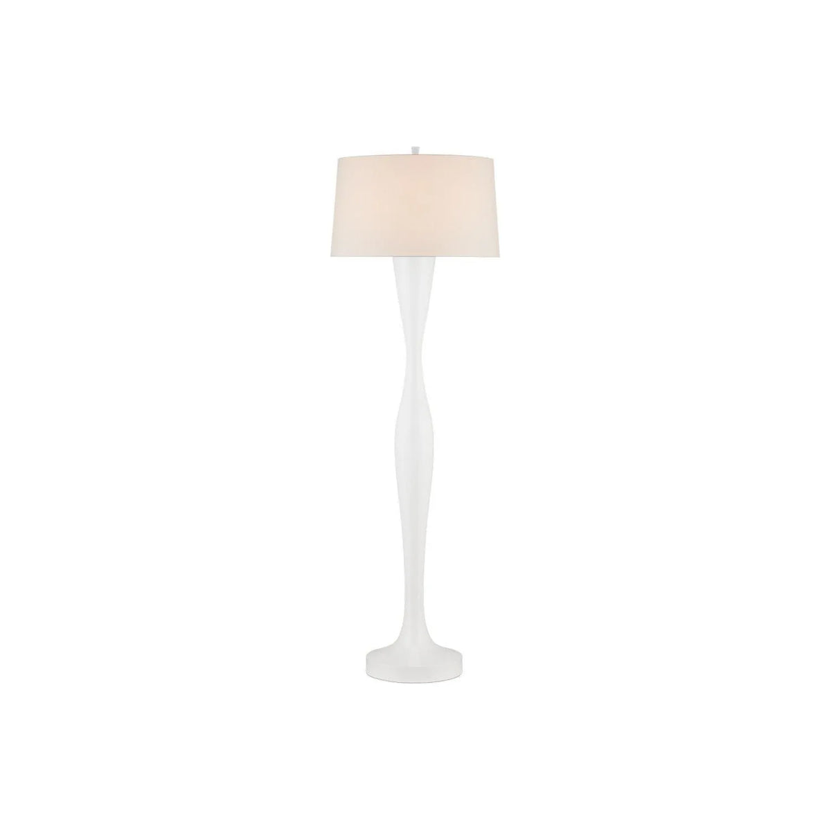 Currey and Company - 8000-0153 - One Light Floor Lamp - Monica - White