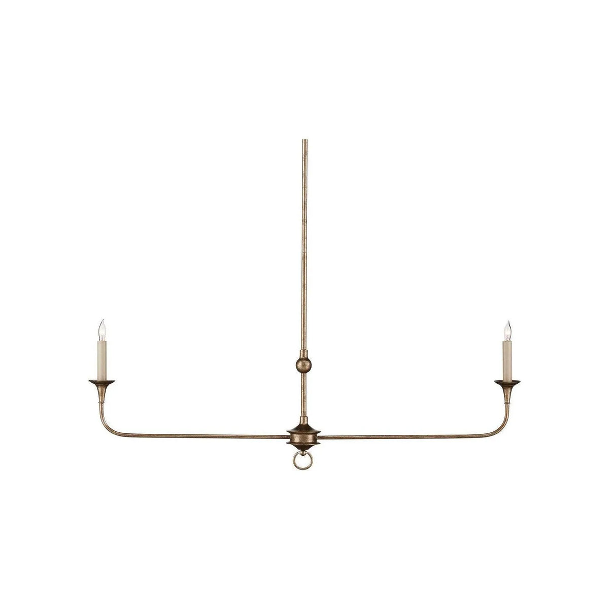 Currey and Company - 9000-1128 - Two Light Chandelier - Nottaway - Pyrite Bronze