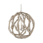 Currey and Company - 9000-1133 - Three Light Chandelier - Driftwood Collection - Whitewashed Driftwood