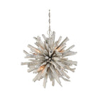 Currey and Company - 9000-1152 - Six Light Pendant - Kuka - Whitewashed Driftwood