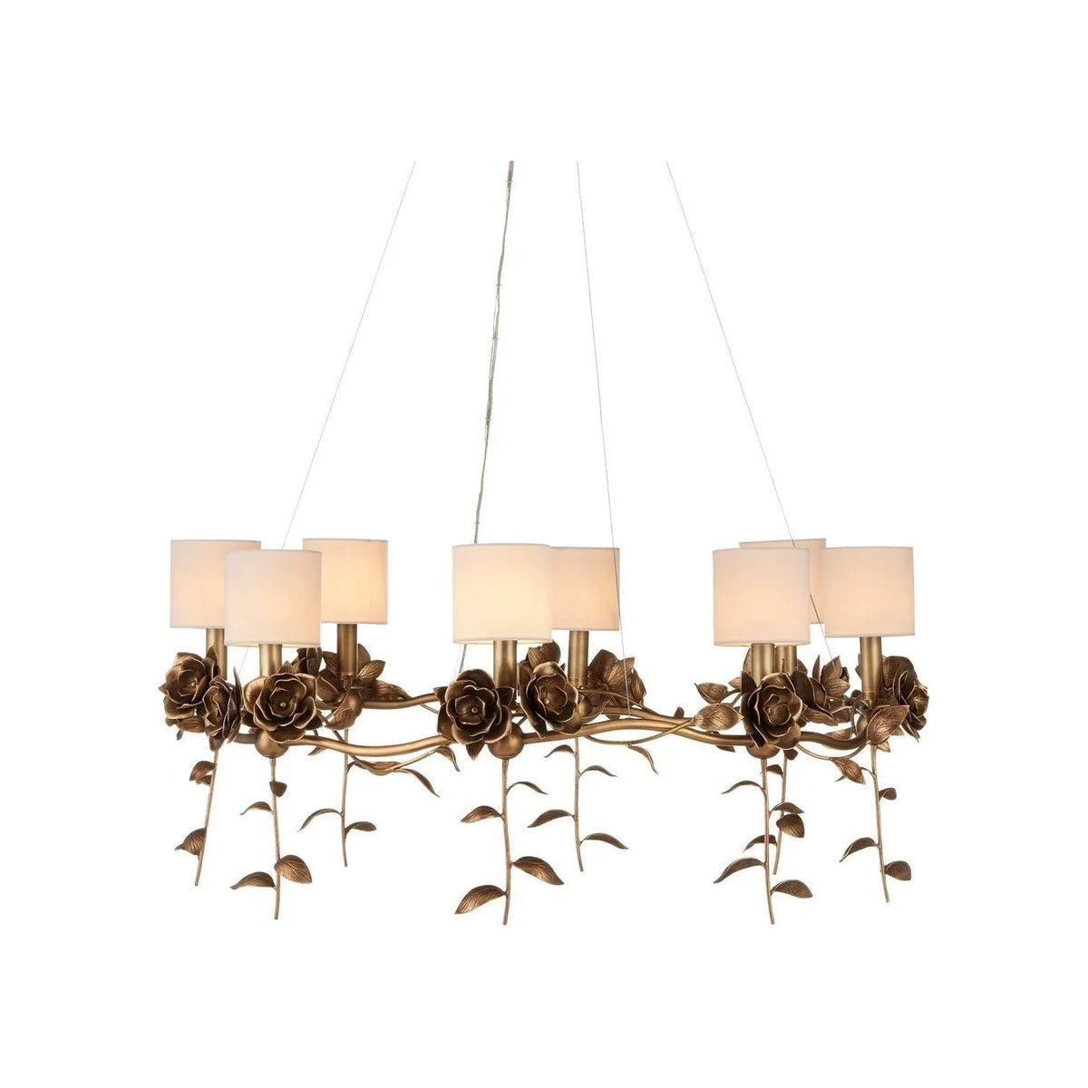 Currey and Company - 9000-1160 - Eight Light Chandelier - Rosabel - Antique Brass