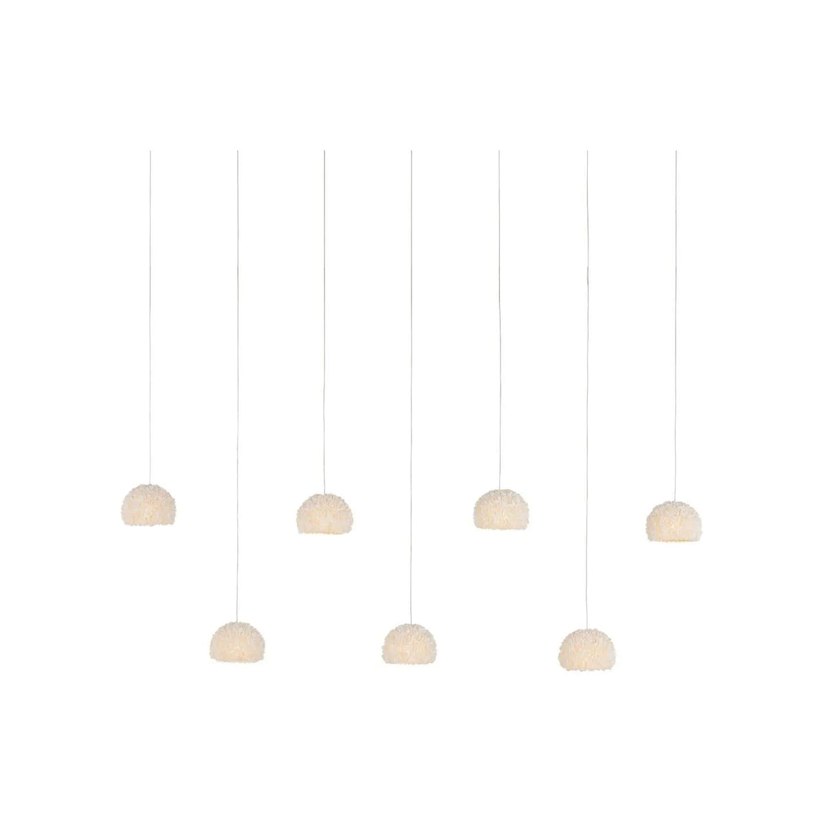 Currey and Company - 9000-1184 - Seven Light Pendant - Virtu - Natural