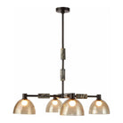 Arteriors - DMI13 - Four Light Chandelier - Eli - Blackened Iron/Smoke/Black