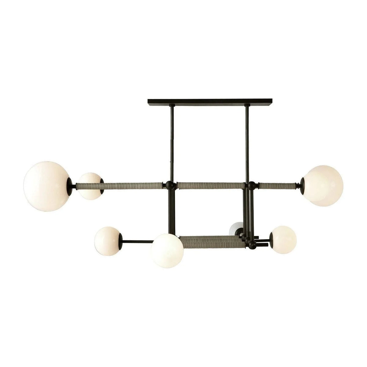 Arteriors - DRC09 - Eight Light Linear Chandelier - Erica - English Bronze/Opal/Taupe