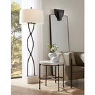 Arteriors - PFI11-SH036 - One Light Floor Lamp - Dutton - Blackened/White/White/White