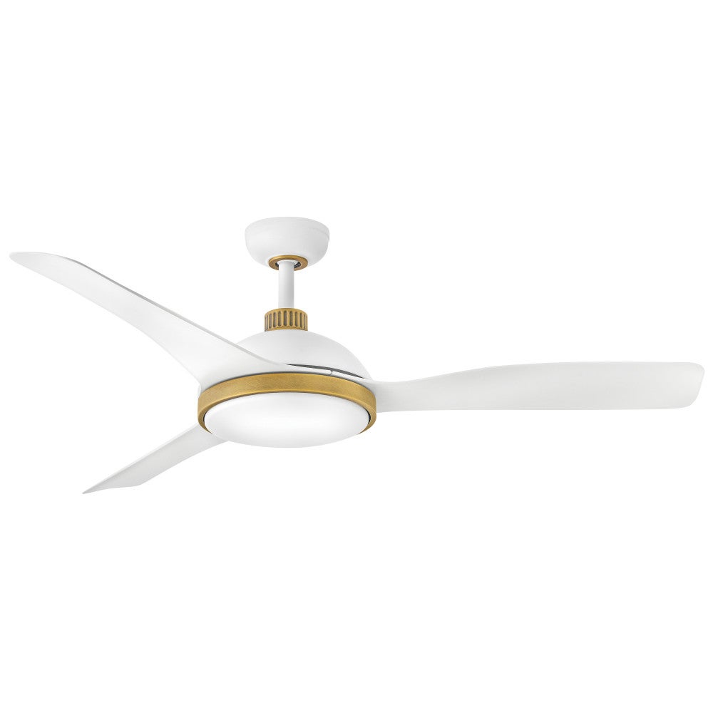 Éclairage intelligent Hinkley Lighting 906556FMW-LDD Alba LED Ventilateur  en blanc mat