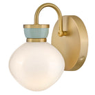 Meuble-lavabo Lucy Lark 85590LCB-SF en laiton laqué avec accents vert d'eau