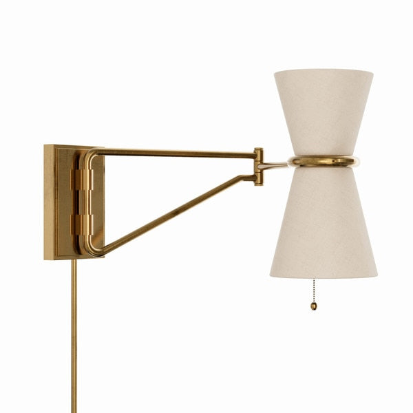 Regina Andrew 15-1260 Gable Wall Sconce - Swing Arm in Antique Natural Brass