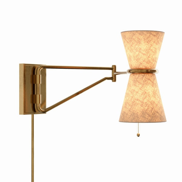 Regina Andrew 15-1260 Gable Wall Sconce - Swing Arm in Antique Natural Brass