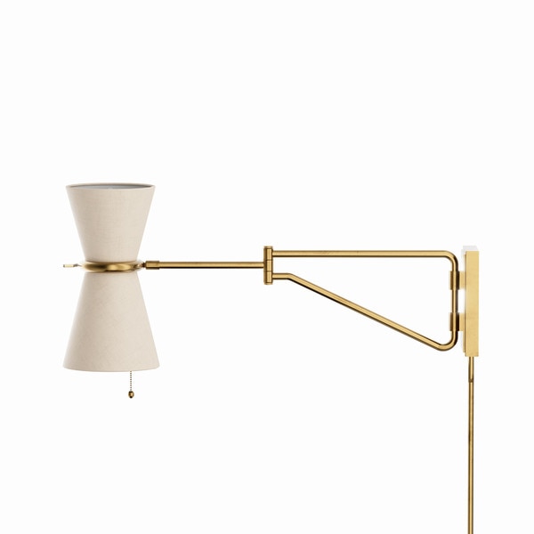 Regina Andrew 15-1260 Gable Wall Sconce - Swing Arm in Antique Natural Brass