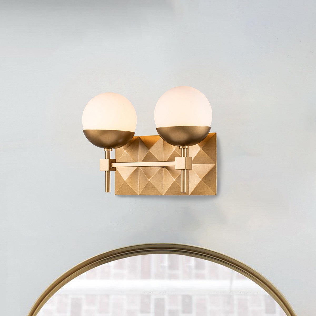 Lucas + McKearn - BB1005LG-2 - Two Light Bath - Deco - Lacquered Gold