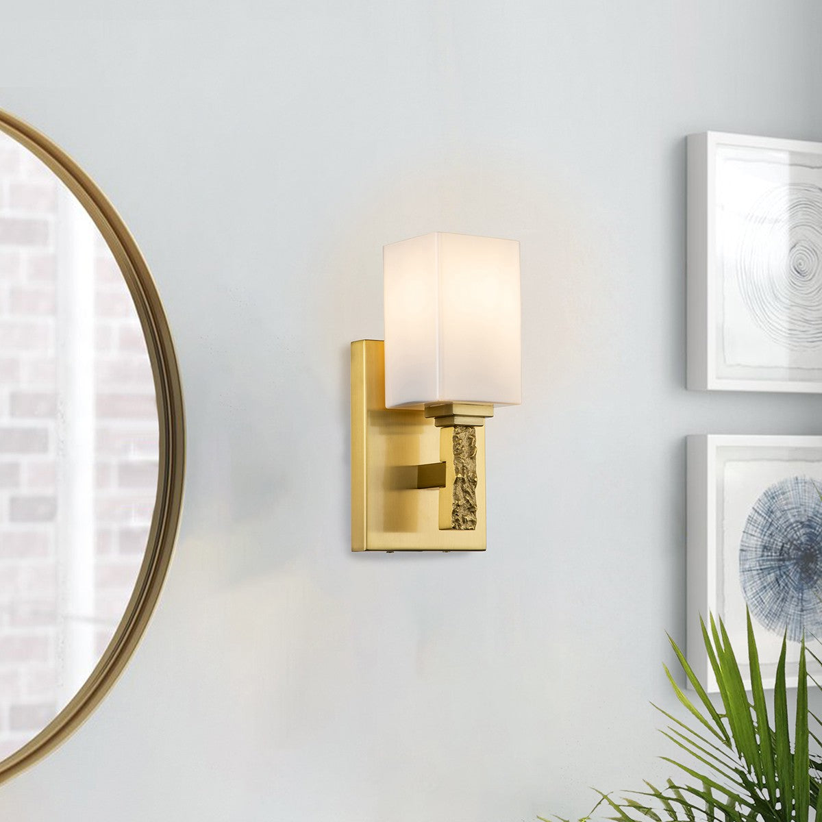 Lucas + McKearn - BB1101AGB-1 - One Light Bath - Jack - Aged Brass