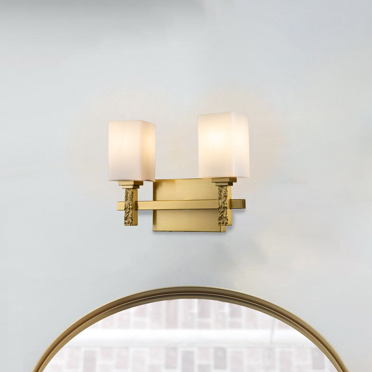 Lucas + McKearn - BB1101AGB-2 - Two Light Bath - Jack - Aged Brass