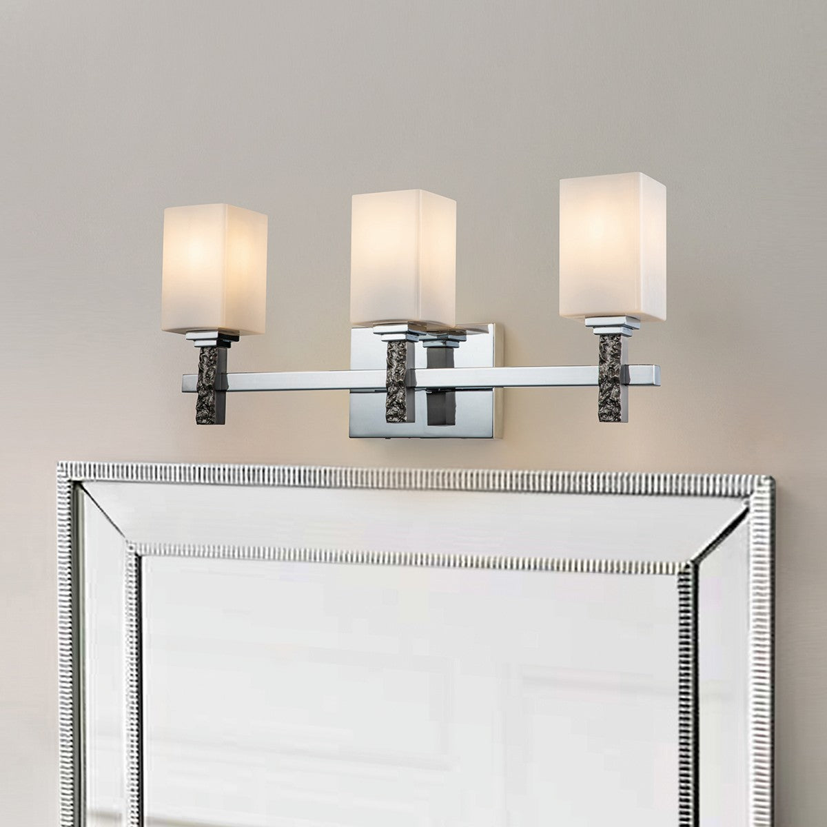 Lucas + McKearn - BB1101PC-3 - Three Light Bath - Jack - Polished Chrome