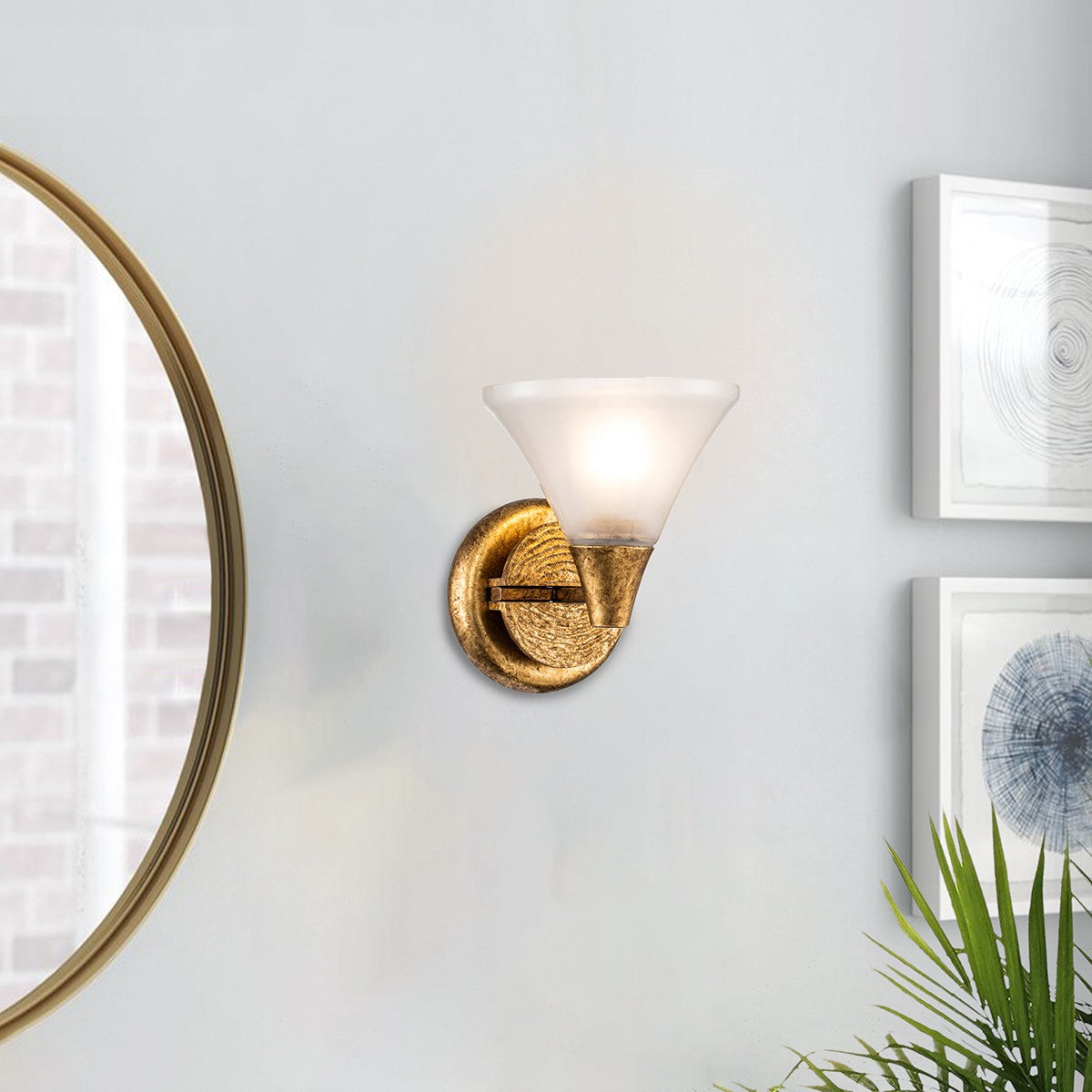 Lucas + McKearn - BB1114G-1 - One Light Bath - Lemoine - Gold Leaf