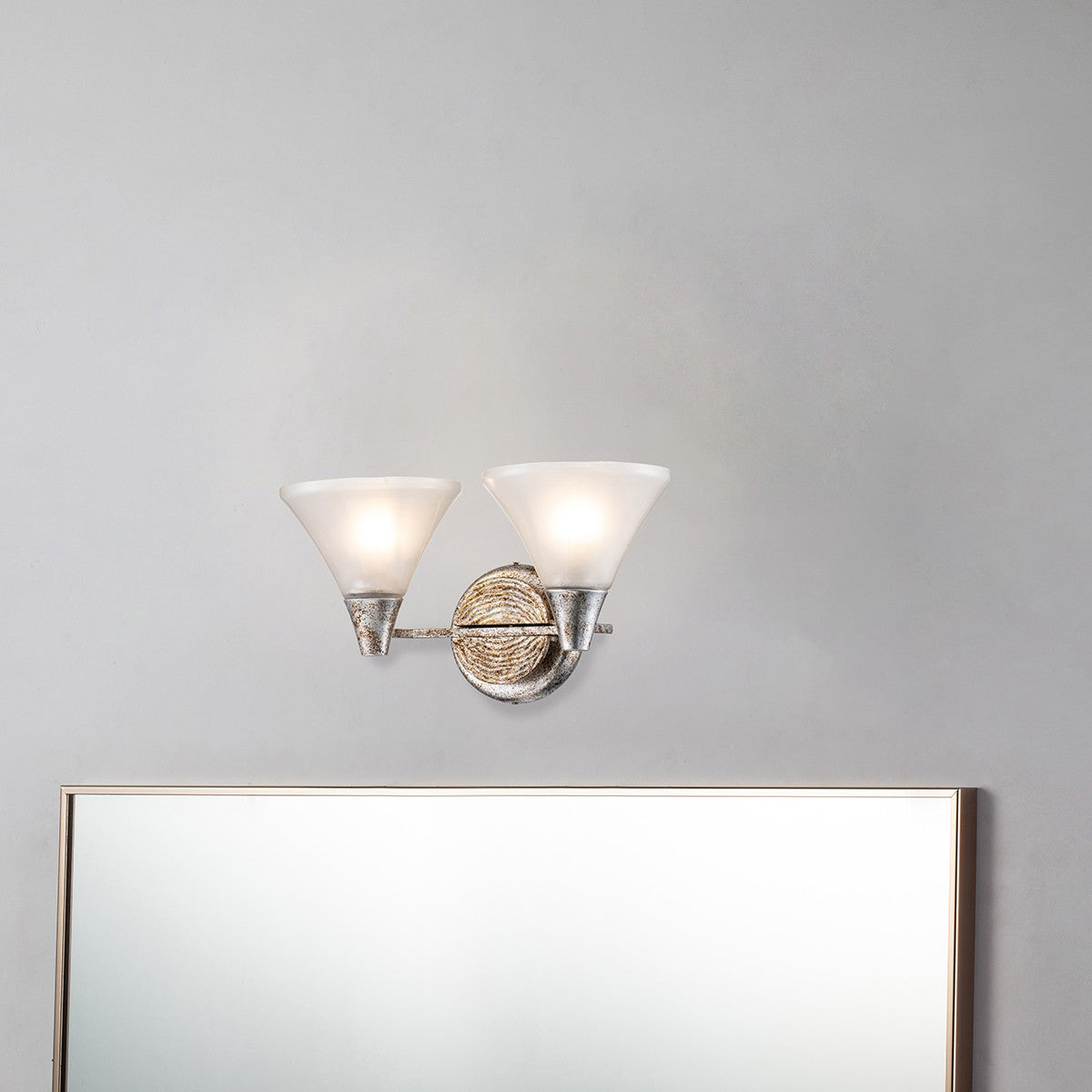 Lucas + McKearn - BB1114S-2 - Two Light Bath - Lemoine - Silver Leaf