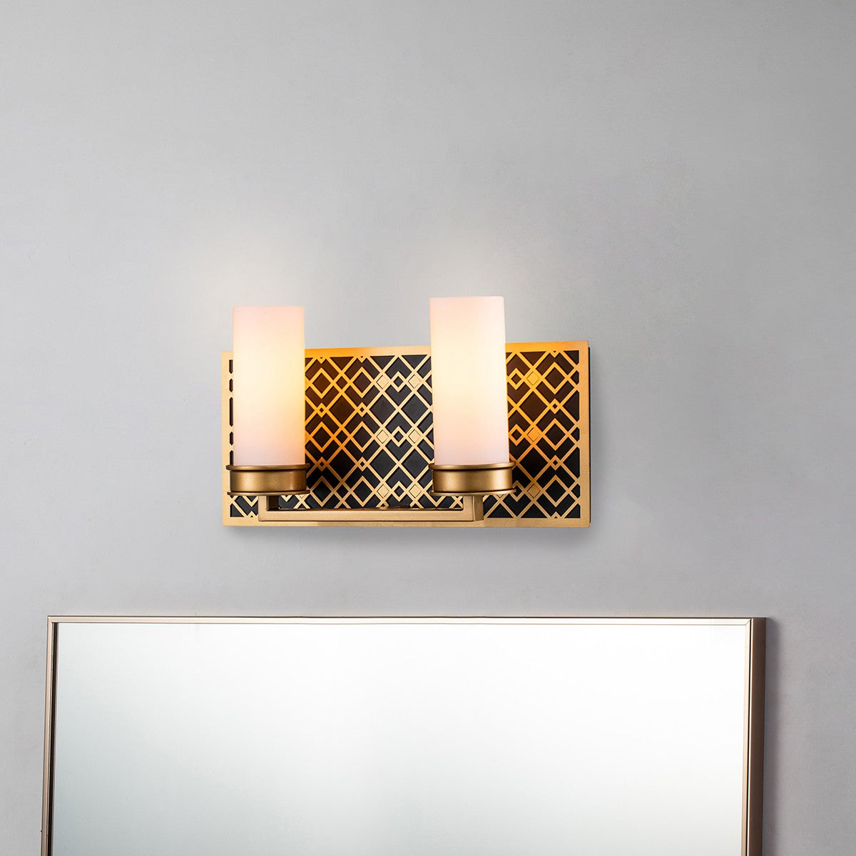 Lucas + McKearn - BB1185LG-2 - Two Light Bath - Ziggy - Lacquered Gold